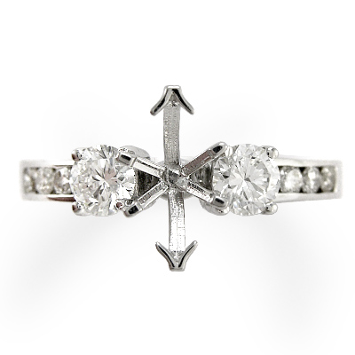 Semi Mount Diamond Engagement Ring 18k