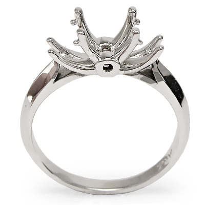 14k White Gold Engagement Setting Ring