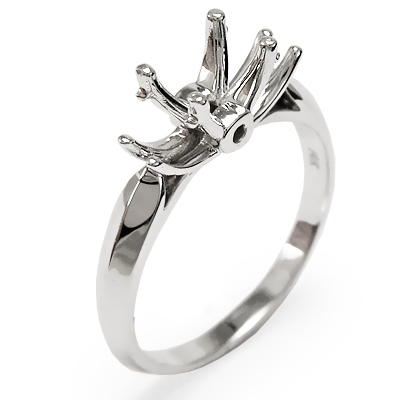14k White Gold Engagement Setting Ring