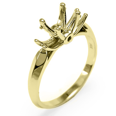 18k Yellow Gold Engagement Setting Ring