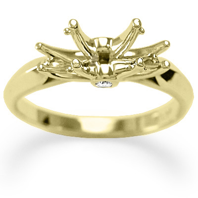 18k Yellow Gold Engagement Setting Ring