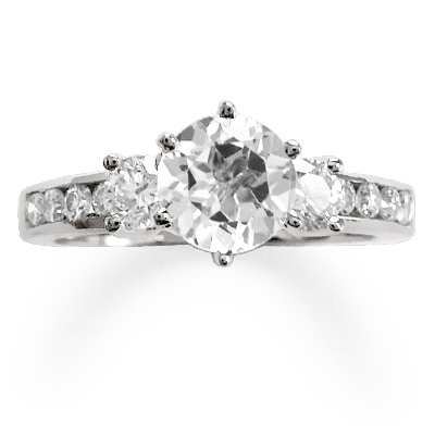 14k Gold Topaz Diamond  engagement ring