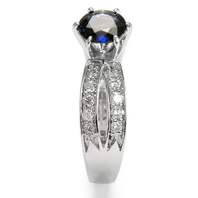 18k Sapphire and Diamond Anniversary Ring