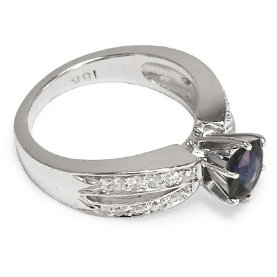 18k Sapphire and Diamond Anniversary Ring