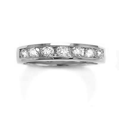 Diamond Wedding Band IN 14k white Gold