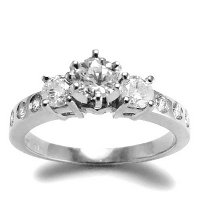 14k White Gold 1.15cwt Diamond Engagement Ring