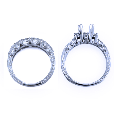 14k Gold Diamond Engagement Ring set