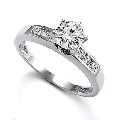 14k White Gold Diamond Ring