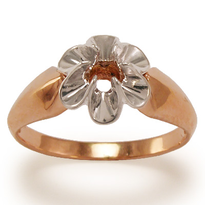 14k Russian Style tulpan Setting Ring 585 14k