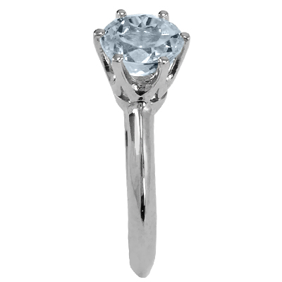 950 Platinum Aquamarine Engagement Ring