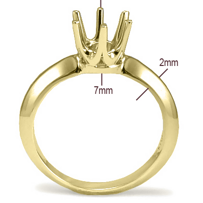 Knife Edge Ring Mounting 10K