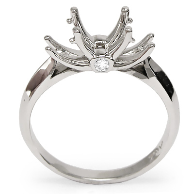 950 Platinum Diamonds Engagement Setting Ring