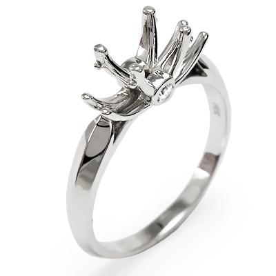 950 Platinum Diamonds Engagement Setting Ring