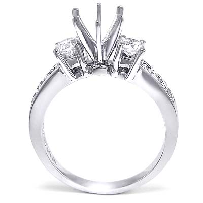Engagement Ring Setting in Platinum 950
