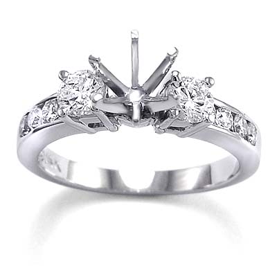 Engagement Ring Setting in Platinum 950