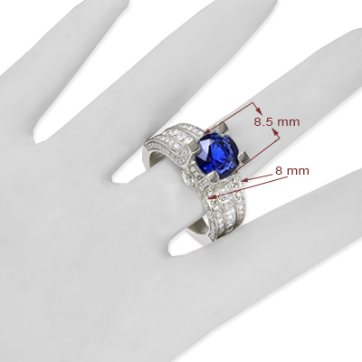 Palladium Semi Diamond Engagement Ring Setting