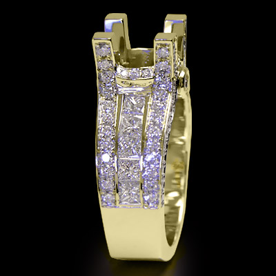 18k Semi Mount Diamond Engagement Ring Setting