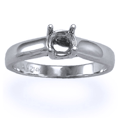 14k White Gold Trellis Engagement Ring Setting