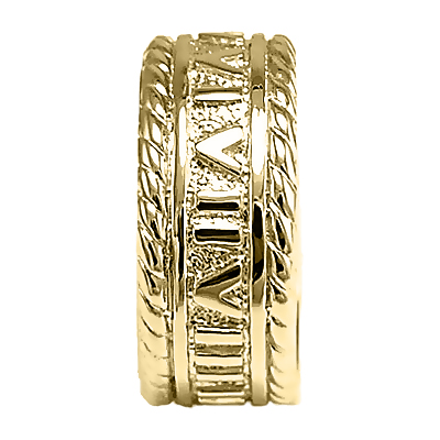 Men's 14k Yellow Gold Roman Design Ring