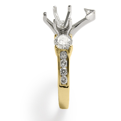 14k Two-Tone Gold Diamond Engagement Ring