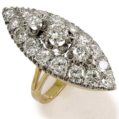 14k Russian style Diamond Ring 585