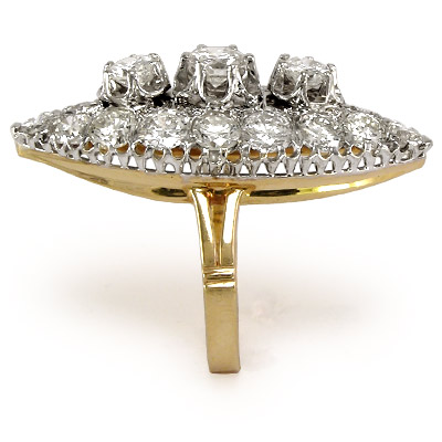 14k Russian style Diamond Ring 585