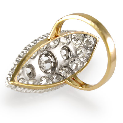 14k Russian style Diamond Ring 585
