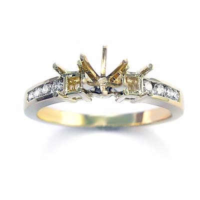 14k Rose Gold Diamond Ring Setting
