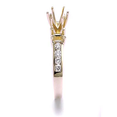 14k Rose Gold Diamond Ring Setting