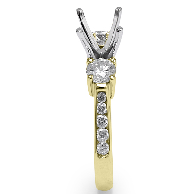 18k Two-Tone Gold Diamond Ring Setting