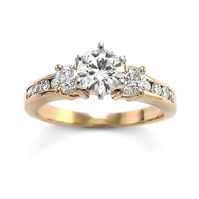 14k Rose Gold Diamond Ring Setting
