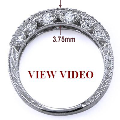 Pave-Set Diamond Wedding Ring in Platinum 950