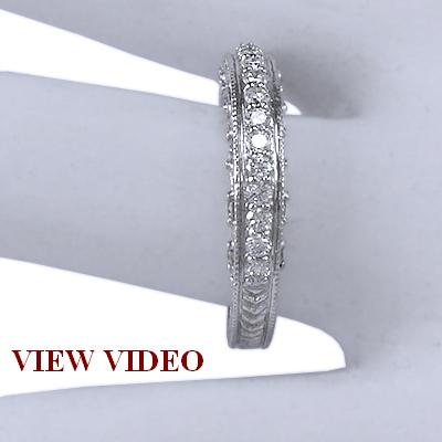 Pave-Set Diamond Wedding Ring in Platinum 950