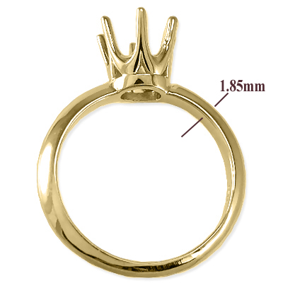 Six-Prong Knife Edge Setting Ring 14k