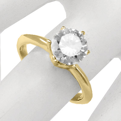 Six-Prong Knife Edge Setting Ring 14k