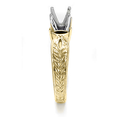 14k Two-Tone Gold  Ring Mounting