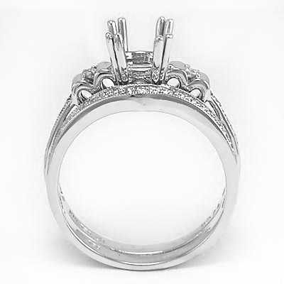 18k Gold Diamond Engagement Ring set