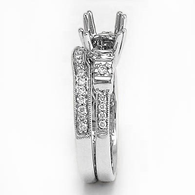 18k Gold Diamond Engagement Ring set