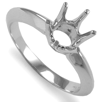 14k Gold Engagement Setting Knife Edge Ring