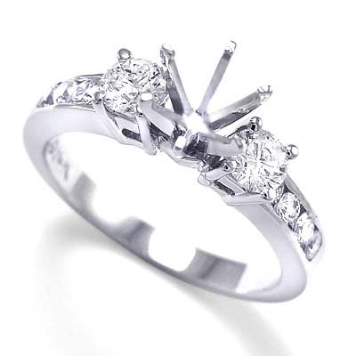Diamond Engagement Semi Mount Ring 14k