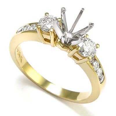 Diamond Engagement Semi Mount Ring 14k