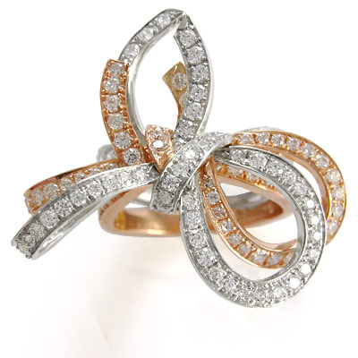 Diamond Anniversary Ring In 950 Platinum And 18K