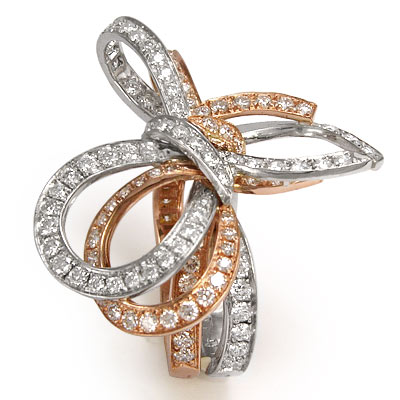 Diamond Anniversary Ring In 950 Platinum And 18K
