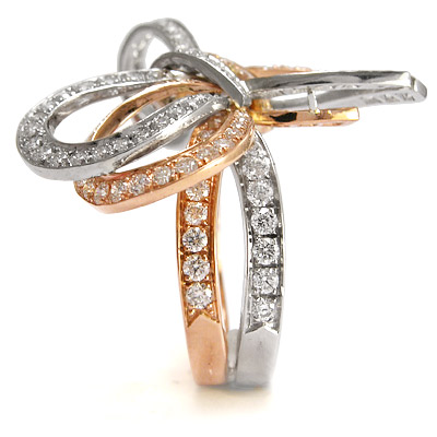 Diamond Anniversary Ring In 950 Platinum And 18K