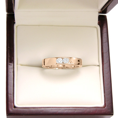 14k Rose Gold Diamond Wedding band Ring