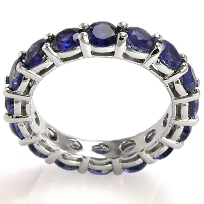 950 Platinum Blue Ceylon Sapphire Wedding band