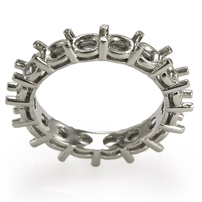 14k White Gold Wedding band Setting