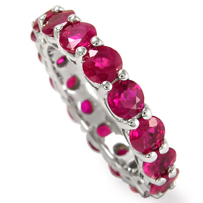 Ruby Wedding Band Gold 18k
