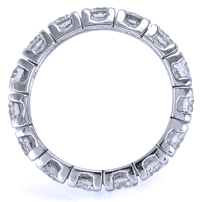 14k Solid White Gold Diamonds Band