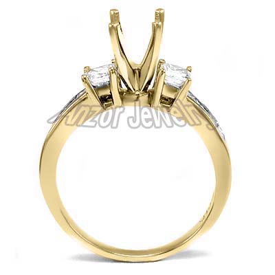 Princess Diamond Engagement Ring in 14k gold